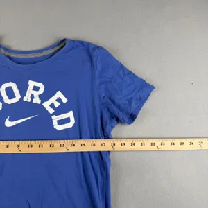 Nike Womens Scored Graphic T-Shirt Blue Slim Fit Short Sleeve Tee XL thumbnail 5