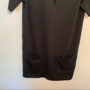 Abercrombie & Fitch Women's Size Medium Short Sleeve Ponte Shift Dress Black thumbnail 5