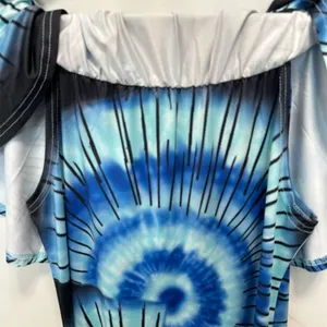 NEW Women's Off-Shoulder Ruffle Floral Dress Blue‎ Size Small Summer Party Vacay thumbnail 3