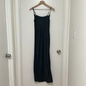 ANTHROPOLOGIE | NWT Woman's Black Elyse Cowl Slip Silk Sleeveless Midi Dress, XS thumbnail 6