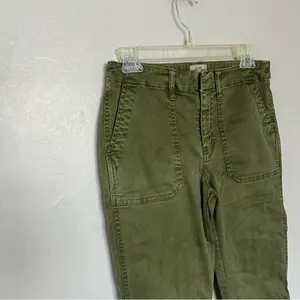 J. Crew Women's Ankle Length Jeans in Olive Green 27 thumbnail 4