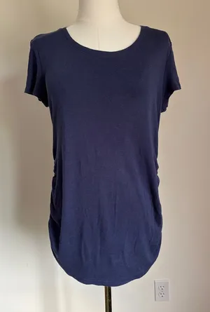 Motherhood Maternity Navy Scoop Neck Short-Sleeve Tee thumbnail 1
