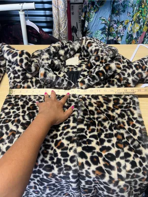 Altar’d State Leopard Print Faux Fur Coat Size Small Mob Wife thumbnail 14