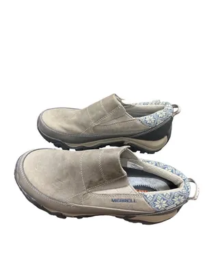 Merrell Select wms slip on beige blue waterproof hiking shoes sz 10 SKU 10-768 thumbnail 4
