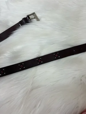 Vintage Leather Embossed Boho Belt Size L thumbnail 8