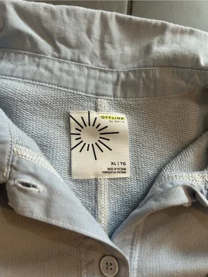 Aerie Offline The Throwback Shacket in Blue Ombre thumbnail 3