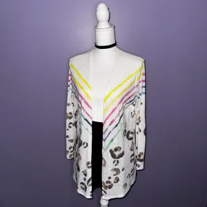 Phil Love Boutique Leopard Print Multicolor Cardigan thumbnail 6