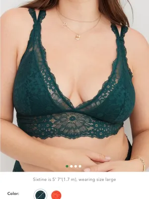 Aerie Bralette XL Black Lace Strappy Racerback Wireless Pullover Bra thumbnail 14