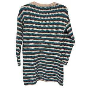 Earthbound Crotchet Boho Sweater Dress Womens Size S‎ Midi Striped Boundless thumbnail 5