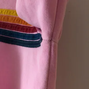 Aviator Nation 5 Stripe Hoodie in Heather Pink Rainbow Stripe Size Medium READ thumbnail 5