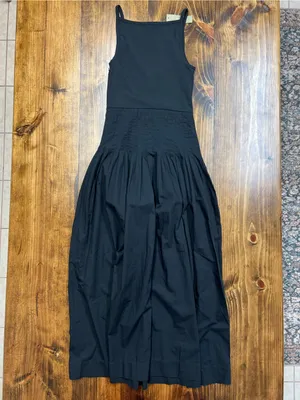 J. Crew Pintuck Mixy Drop Waist Midi Dress in Black Size XXS thumbnail 9
