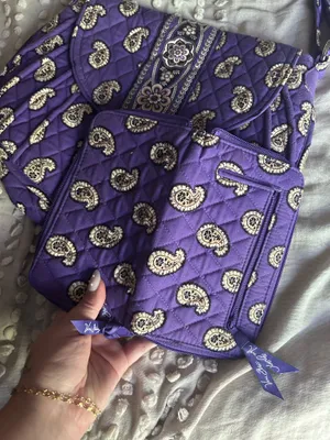 Vera Bradley | simply Violet paisley purse and wallet bundle thumbnail 12
