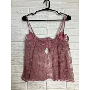 Out From Under Lace Babydoll Top Womens XL‎ Pink Excellent Underwire Bustier thumbnail 5