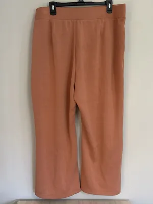 Terra & Sky Cropped Ponte Knit Pants in Dusty Rose size 2x thumbnail 5