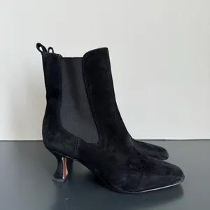 Sam Edelman Women’s Lani Terrazzo Black Suede Square Toe Chelsea Boot Size 7 thumbnail 2