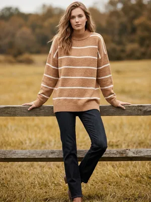 A New Day Oversized Chunky Striped Sweater Size XS thumbnail 1