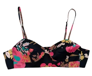 Anthropologie Mare Mare Cropped Bustier Floral Tropical Top‎ Size Large thumbnail 1
