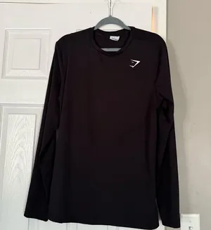 Gymshark Long Sleeve Black Workout Top thumbnail 1