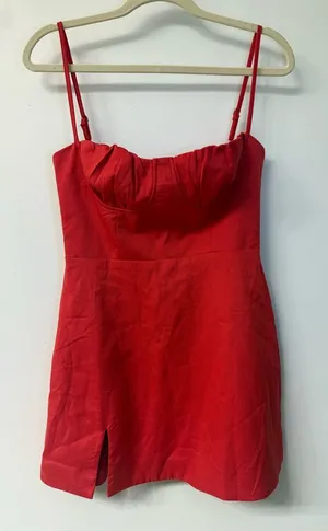 Hello Molly Red Spaghetti Strap Mini Dress  Women’s Size Medium thumbnail 1
