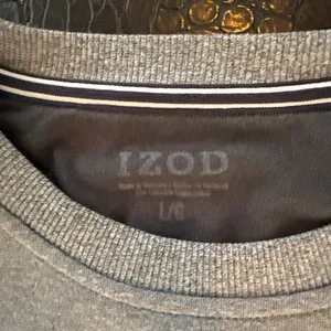 IZOD Fleece Crewneck Pullover Sweatshirt Gray Large thumbnail 5