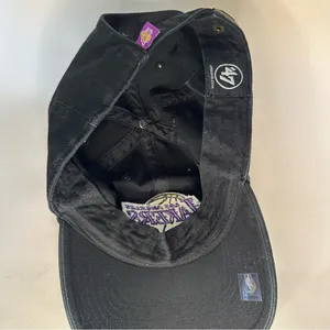 Los Angeles Lakers '47 Brand Classics Clean Up Adjustable Hat Cap Unisex Black thumbnail 7