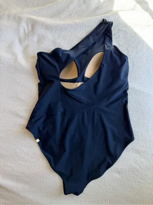 Summersalt The Ruched Sidestroke One Piece Swimsuit Navy Blue 16 NEW thumbnail 3