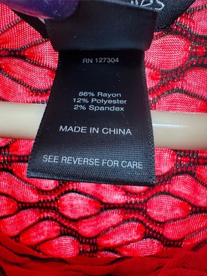 Ali Miles Red black Textured Knit Turtleneck tunic Top L stretch casual career thumbnail 8