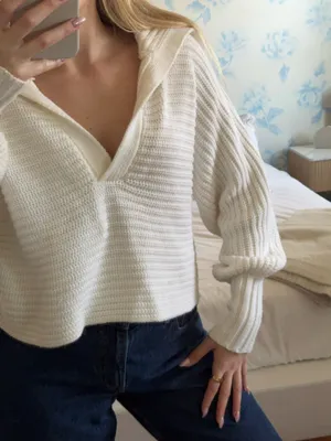 NA-KD Sweater Knit Cream thumbnail 2