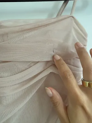Aritzia Babaton Ruched Mesh Cami Top in Blush Pink thumbnail 2