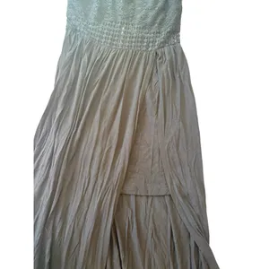 Material Girl Black Lace Bodice Maxi Dress Sleeveless Slit‎ Small Goth Festival thumbnail 7