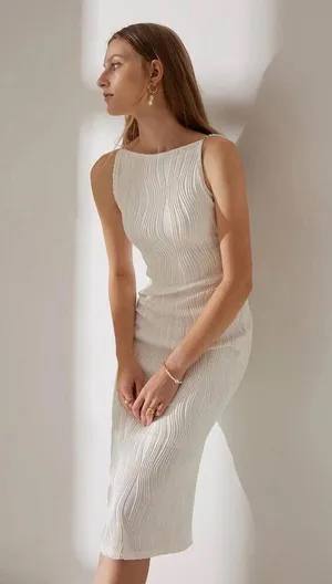 RIHOAS The Water Ripple Textured Cami Dress XS thumbnail 3