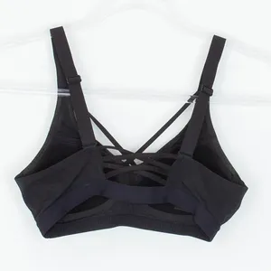 Victorias Secret Sport Black Strappy Sports Bra Womens‎ 34B Lightweight Athletic thumbnail 5