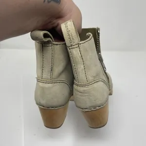 Toffel Swedish Hasbeens Zip It Emy Clog Boots in grey suede 37 thumbnail 8