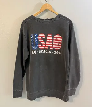 Alpha Phi Comfort Colors Sweatshirt - Size Medium thumbnail 1
