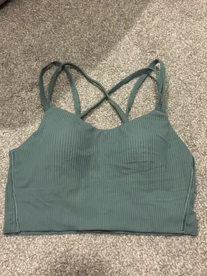 Lululemon Like a Cloud Ribbed Longline Bra *Light Support Medium Forest thumbnail 4