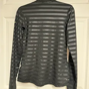 Nike Pro Dri-Fit Black and Neon Green Striped Pullover thumbnail 7