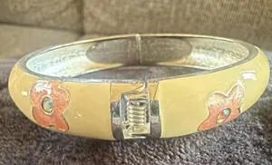 Bracelet ivory , pink flowers romantic, cottage feminine,prairie,victorian thumbnail 3