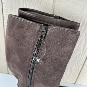 Coach Bailey Brown Leather/Suede Side Zip Mid Calf Boots Size 8B Shearling Lined thumbnail 3