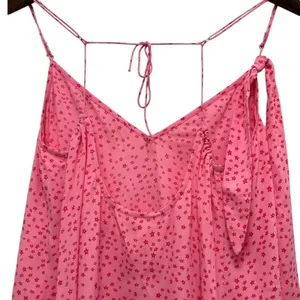 For Love and Lemons Twinkle Slip Dress Pink Spaghetti Straps Romantic Coastal L thumbnail 7