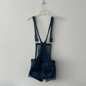 Wax Jean Blue Denim Overall Shorts Size S thumbnail 8