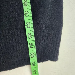 Anthropologie Daily Practice Black Knit Mini Dress‎ Puff Short Sleeve Tie Back S thumbnail 12