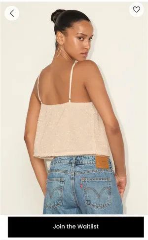 Lulu’s Champagne Sequin Tank Top thumbnail 3