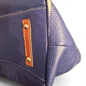 Dooney & Bourke Sophie Hobo Navy Pebble Grain Leather Shoulder Bag Tassel thumbnail 8