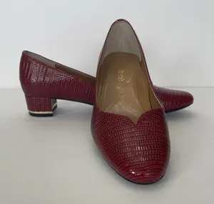J.‎ Renee Bambalina Lizard Print Red Patent Size 8.5 NEW Career Church Holiday thumbnail 1