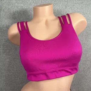Victoria Sport Large Sports Bra Womens Pink Criss Cross Straps‎ Stretch Scoop thumbnail 1