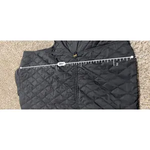 Croft & Barrow Womens XL Black Quilted Vest Full Zip Mock Neck Adjustable Waist thumbnail 7