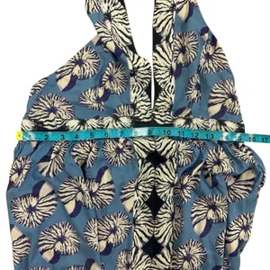 By Anthropologie XS Halter Cutout Midi Dress Maxi Blue Seashells Print. J-13 thumbnail 15