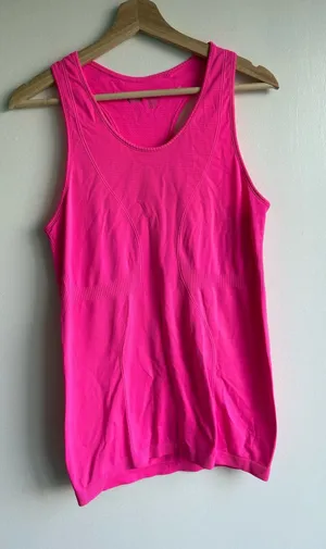 Zyia Active Hot Pink Copper Charged Racerback Tank Top Size Large thumbnail 1