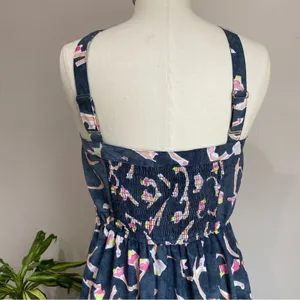 CAbi Aurora Maxi Dress Blue Abstract Halter Neck Sleeveless Boho Size 6‎ thumbnail 6
