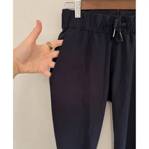 Lululemon On the Fly 7/8 Pant True Navy Luxtreme Drawstring Trousers Sz 4 thumbnail 5